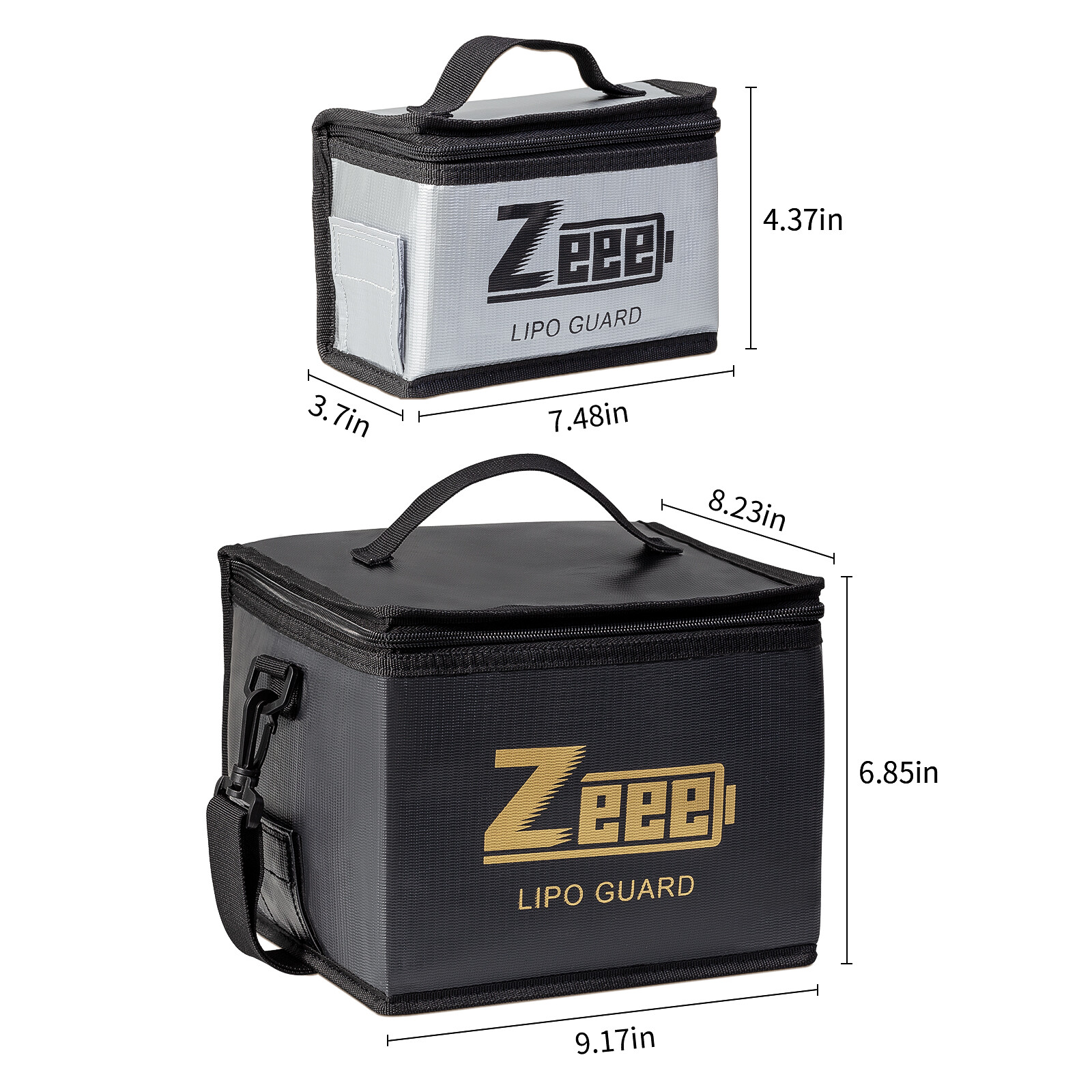 2xZeee Lipo Battery Safe Bag Guard Fireproof Explosionproof for Charge & Storage