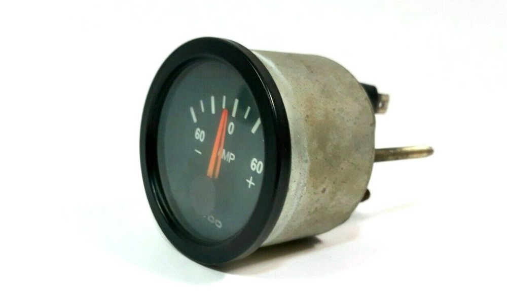 VDO 60 Amp Gauge - TESTED - VINTAGE - RARE FLAT BEZEL RING -