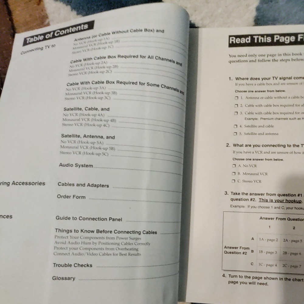 Color Tv RCA Users Guide 1994 & Connection Guide 1994