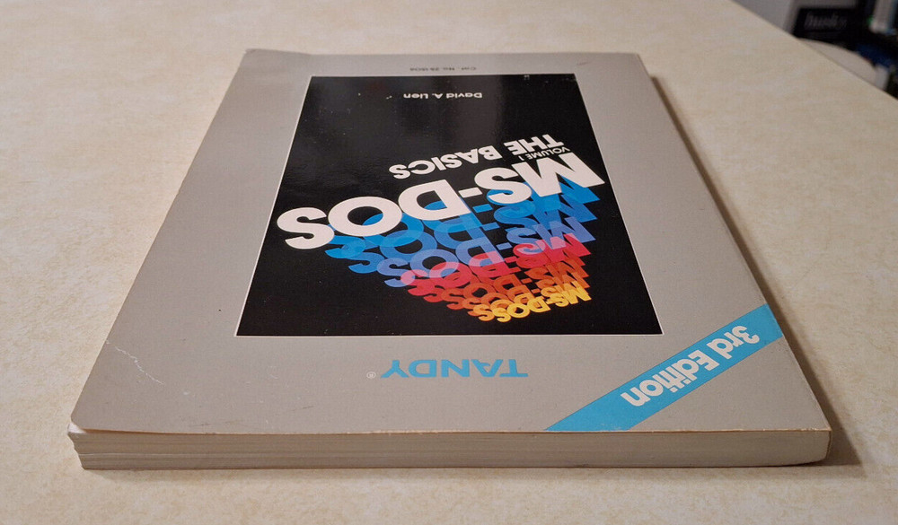 Tandy MS-DOS The Basics Volume 1 Vintage 1985 David A. Lien 3rd Ed Programming
