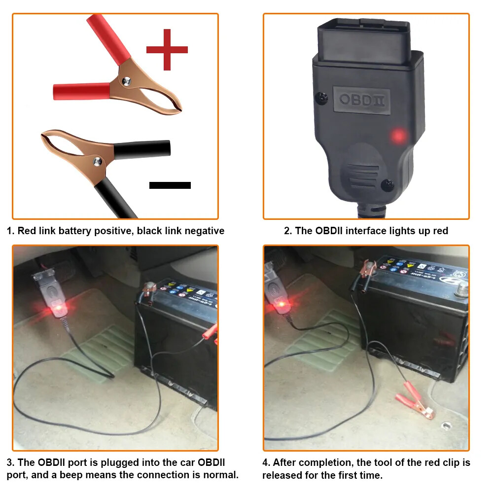 OBD2 Memory Saver Battery Replacement ECU Emergency Power Supply Diagnostic Tool