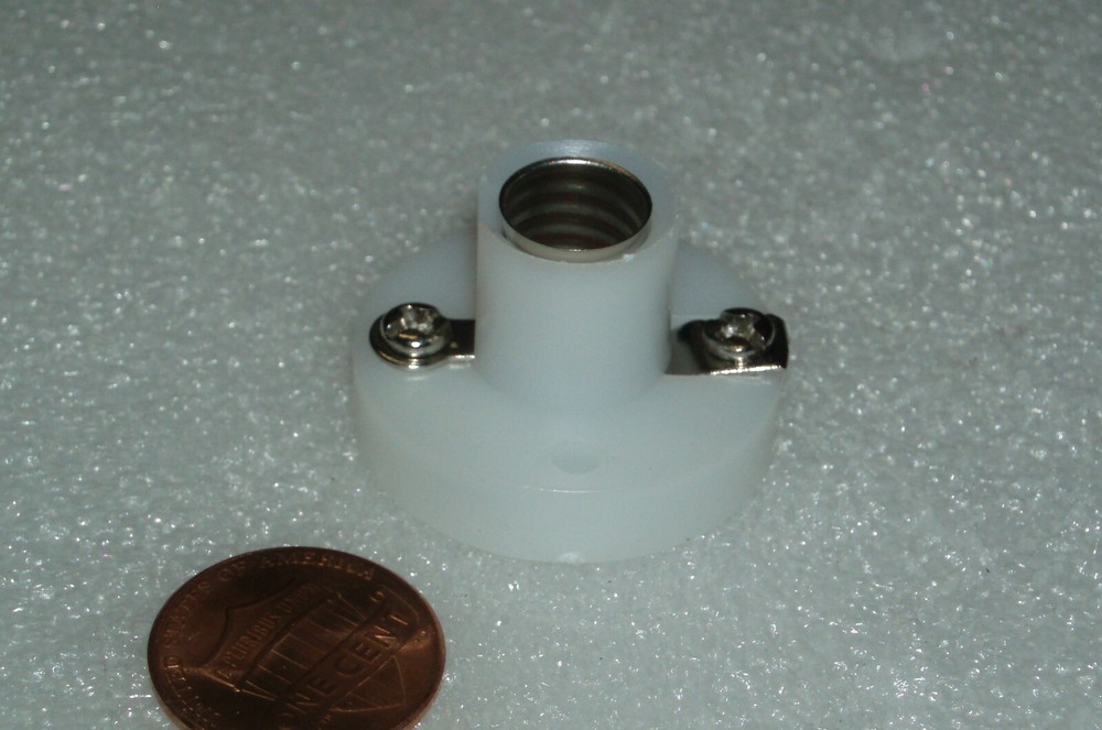 E10 Screw Lamp Holder Bulb Socket WHITE