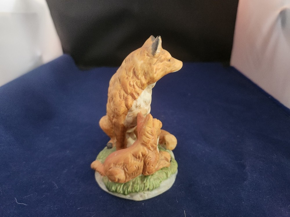 Vintage Fox And Kit Figurine