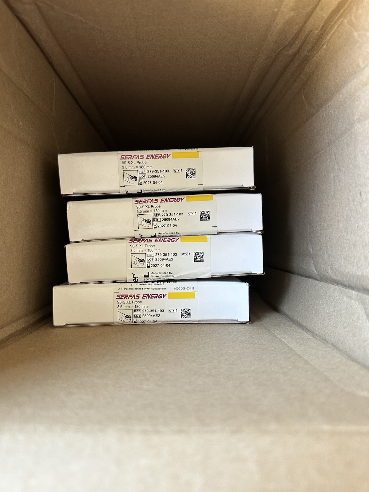 STRYKER 279-351-103 SERFAS ENERGY 90-S XL PROBE 3.5MM X 180MM (Other Available)