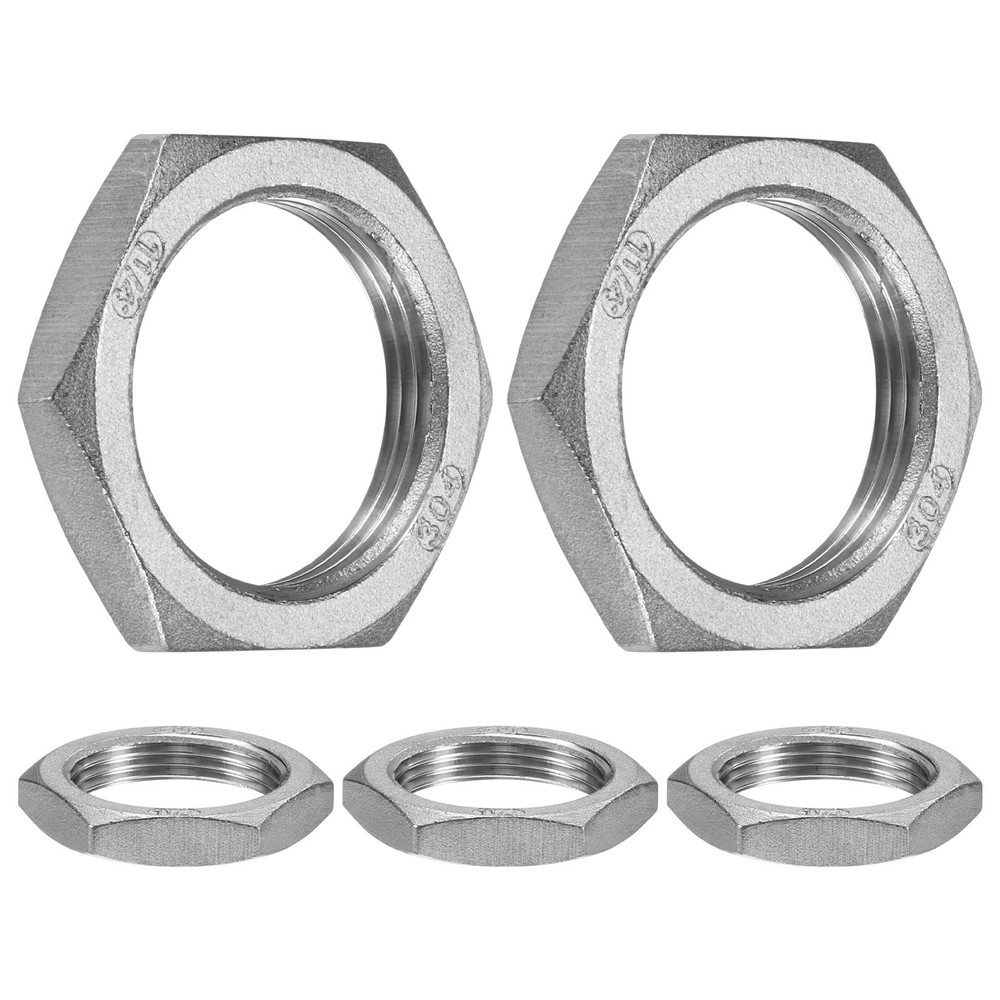 5-Pack Cast Pipe Fitting Hex Locknut, G1-1/4 Female Thread Hex Locking Nut