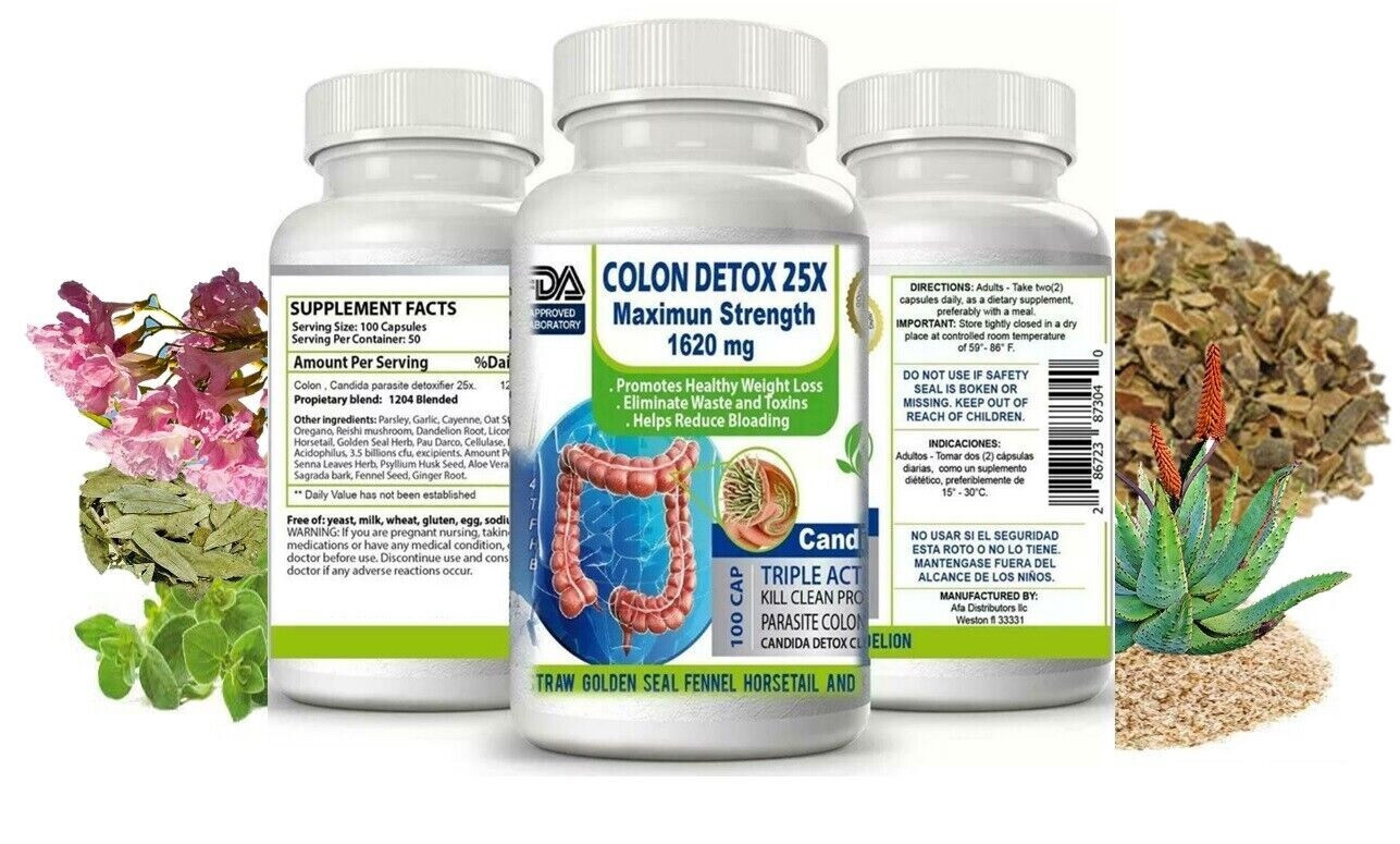 Super Detox Colon & Body Cleanse Maximum Strength Cleansing Diet Weight Loss Pil