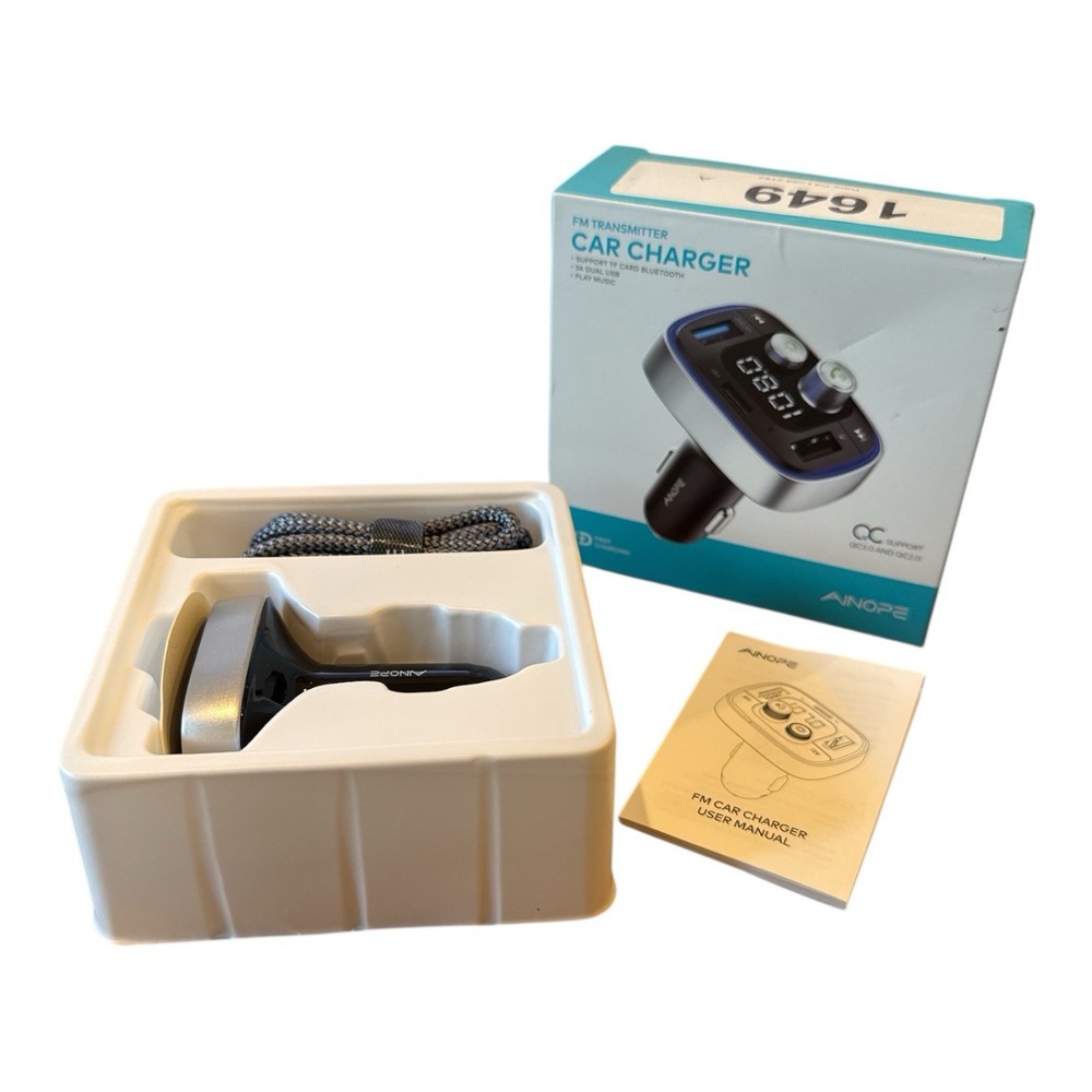 Ainope AV839 Bluetooth FM Transmitter Car Charger 2 USB Port Led Light