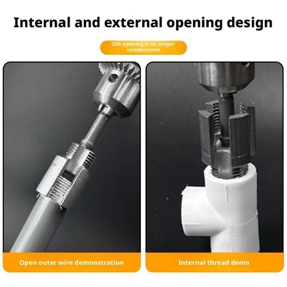 Professional Internal and External Pipe Threading Tool Set 1/2 inch, 3/4 inch
