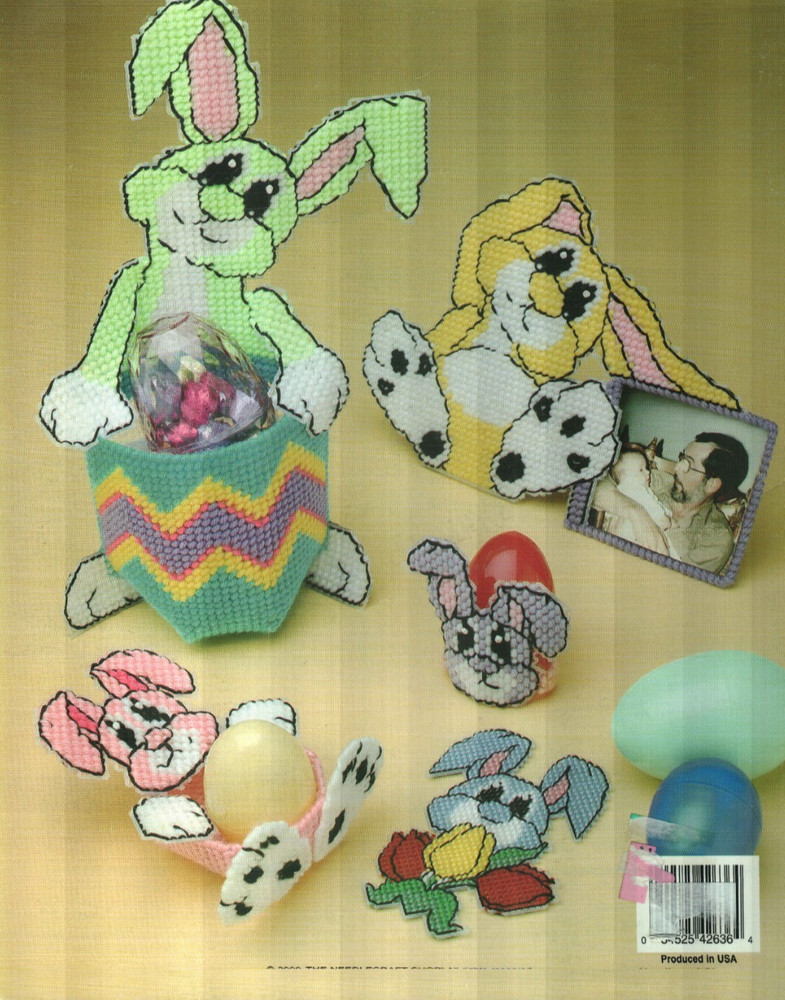 FLOPSY BUNNIES BASKET COASTERSFRAME 8 DESIGNS PLASTIC CANVAS PATTERN BOOK