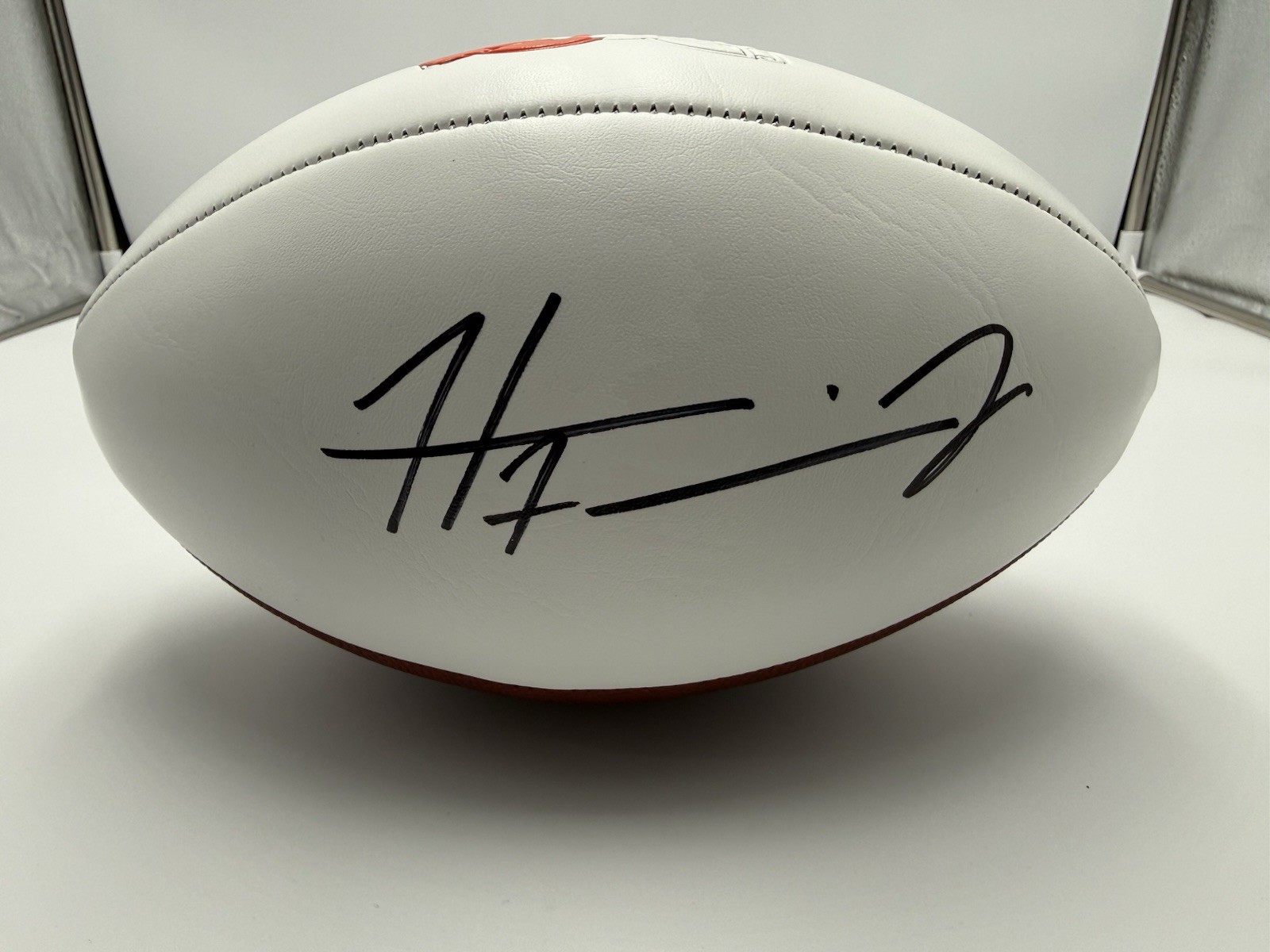 Harold Fannin Jr. Signed Full Size NFL Cleveland Browns Team Football SWAU COA