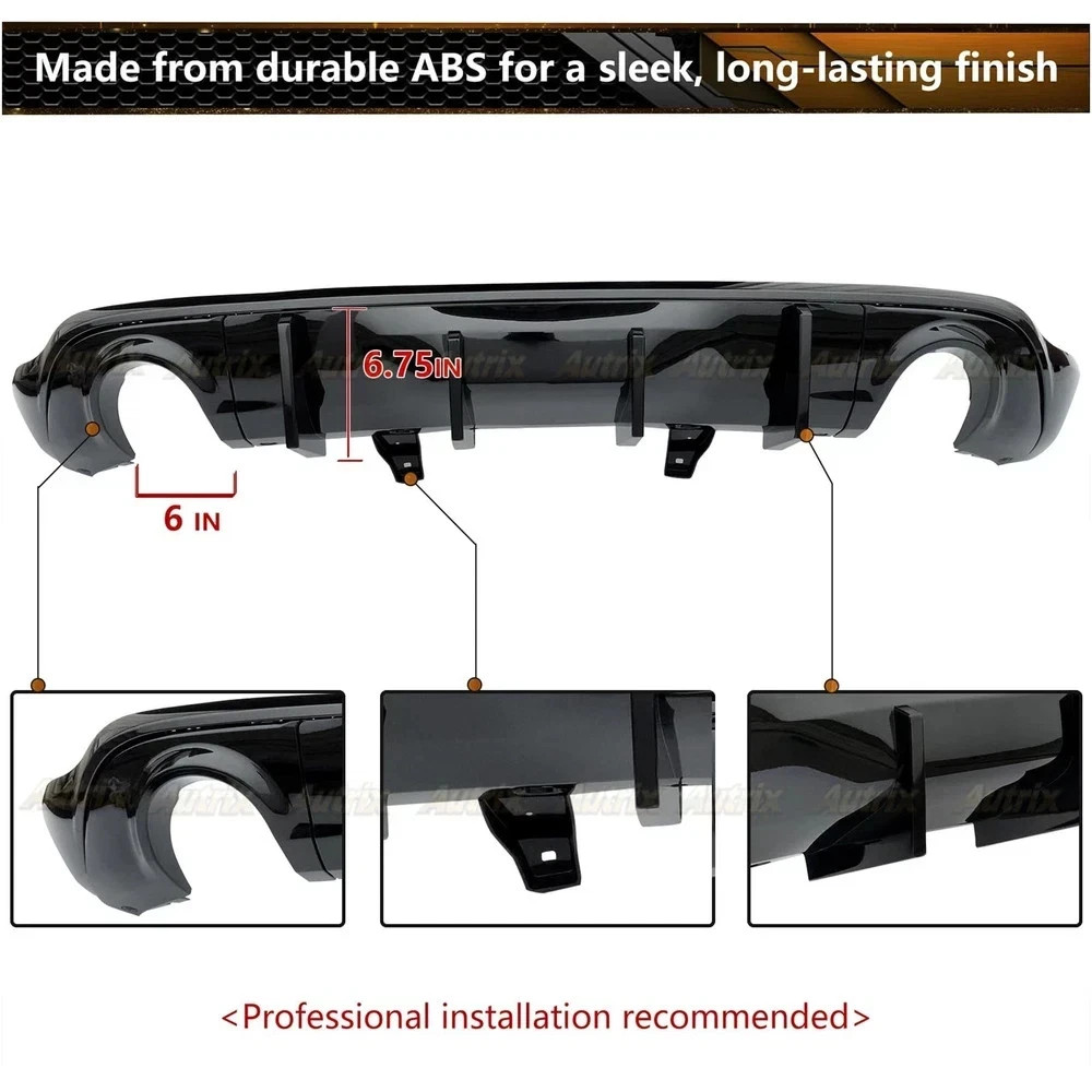 Rear Bumper Diffuser for 2011-2025 Dodge Durango RT SRT SXT GT