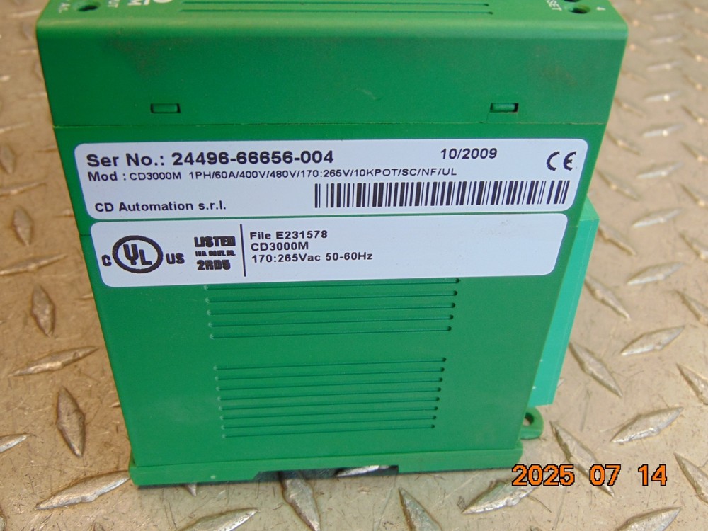 CD AUTOMATION CD3000S 1-PHASE & CD3000M 1-PHASE