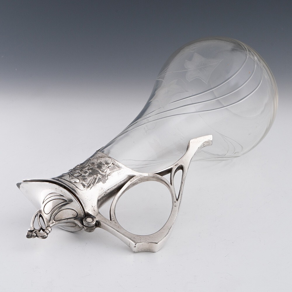 WMF Claret Jug with Silver Plated Mount c1905