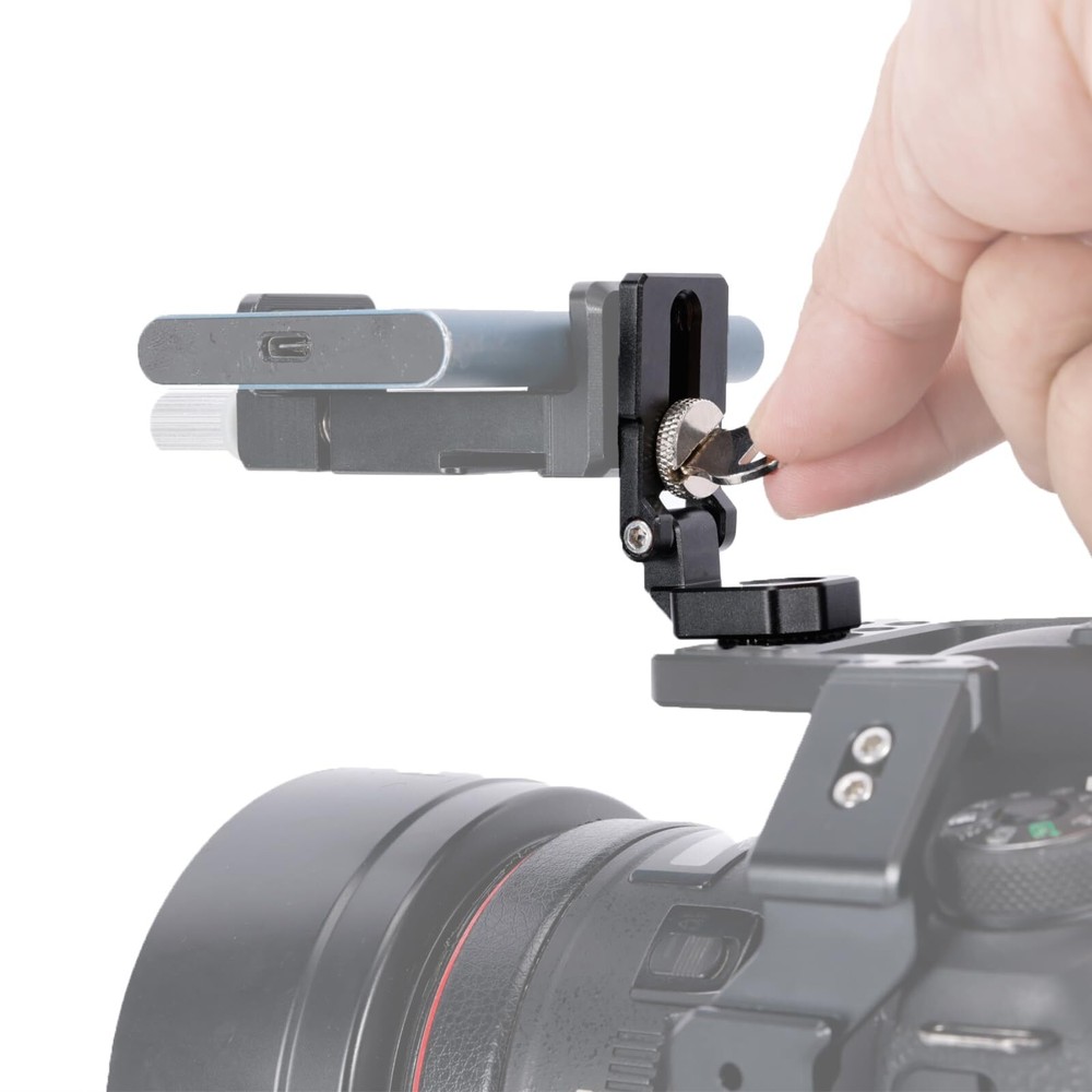 Right-Angle Bracket Mini L-Shape Mounting Plate for ARRI Thread 180 Degree Ad...