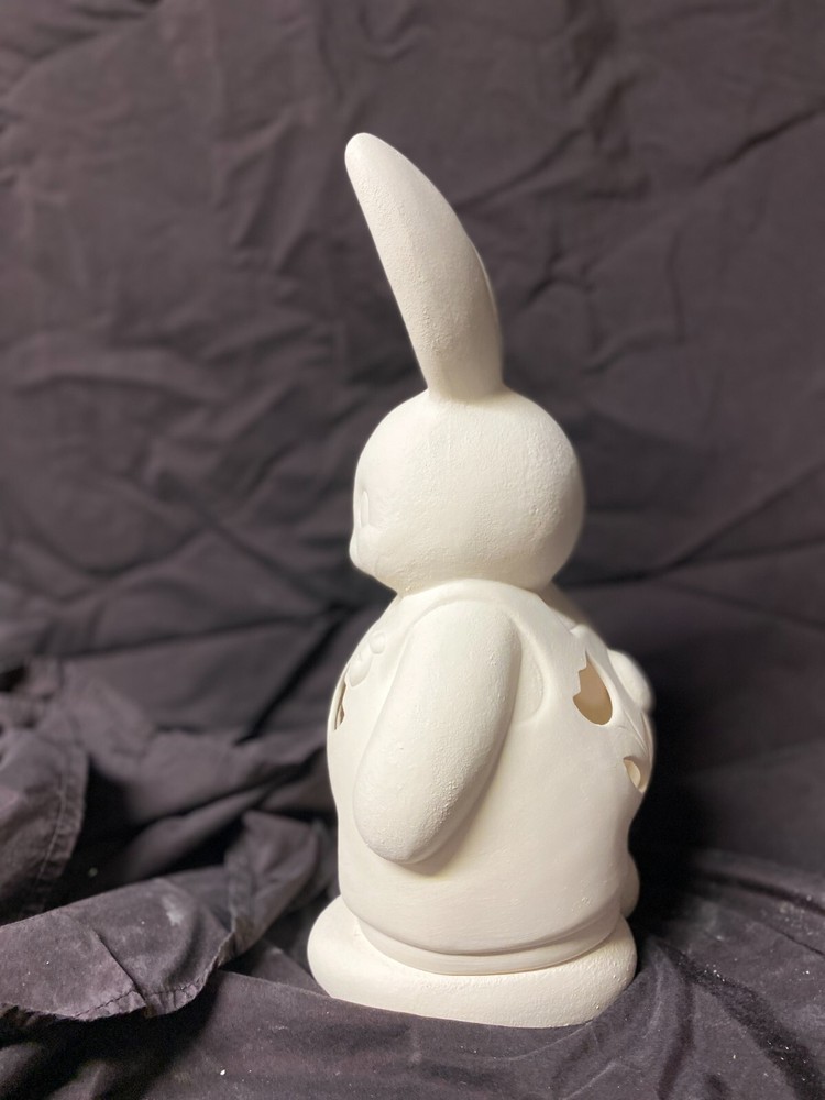 Large Bunny Light Up 13" T Easter Spring Rabbit Ceramic Bisque Ready to Paint
