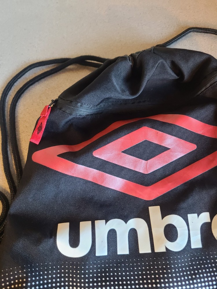 Umbro Drawstring Black Backpack Bag