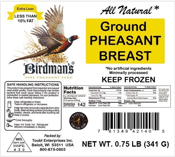 Birdman's Ground Pheasant Breast