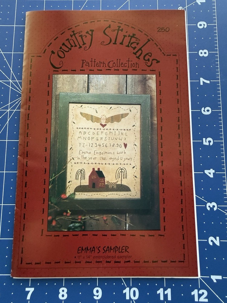 Emma’s Sampler Primitive Embroidery Pattern Designed By Brenda Gervais UC