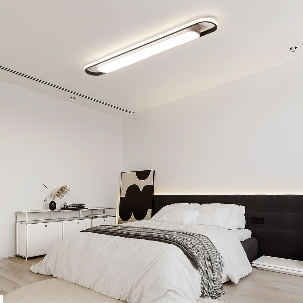 4Ft Modern Smart LED Linear Ceiling Lights Dimmable LED Ceiling Lamp with (48")