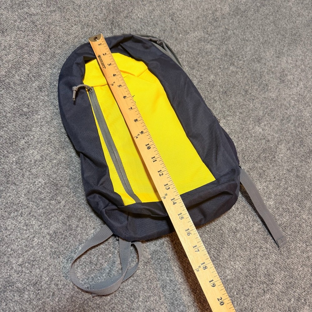 NEW Crivit Mini Backpack Black Yellow Bag Padded Panel Adjustable Shoulder Strap