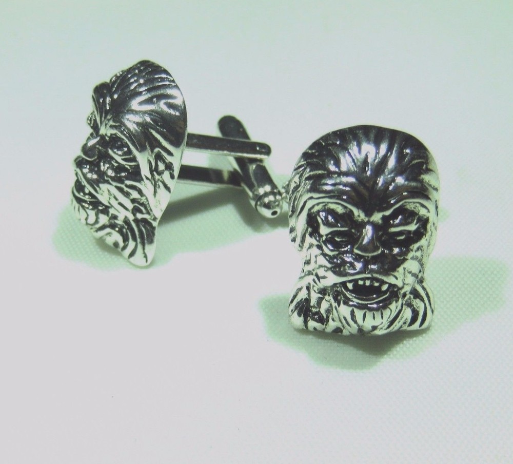 STAR WARS CHEWBACCA SILVER CUFFLINKS PREMIER QUALITY