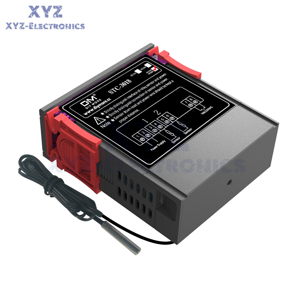 STC-3018 AC 110-220V Digital Temperature Controller Thermostat NTC Sensor Probe