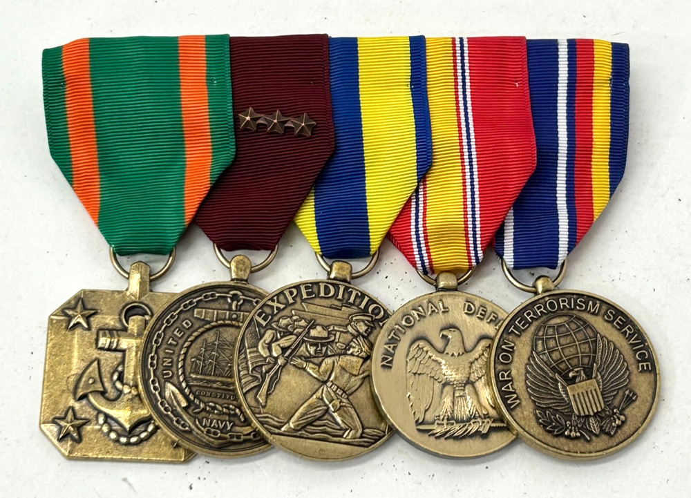 US Navy Mounted Medal Bar