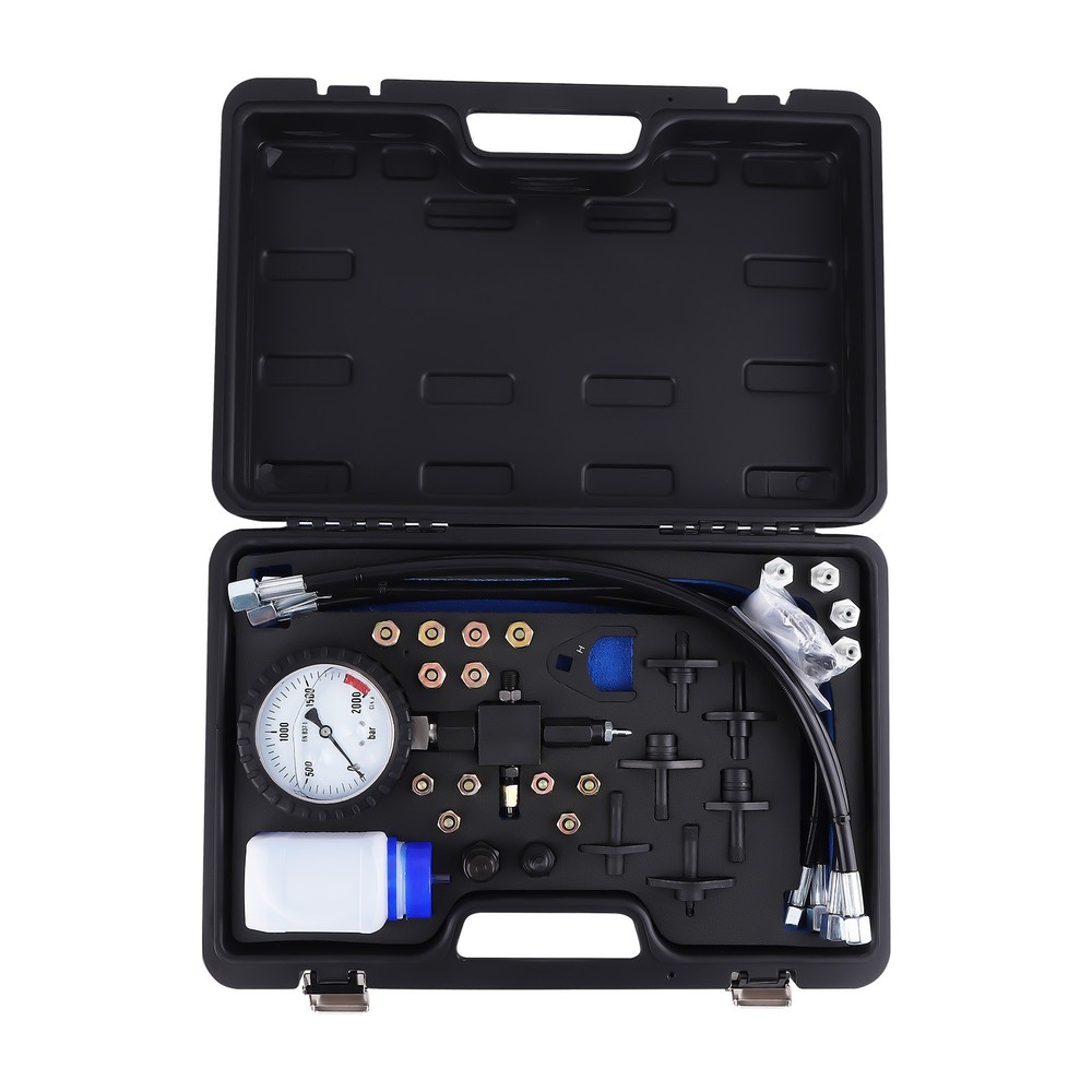 Diesel Engine Common Rail Pressure Test Kit 2000BAR Diagnostic Tool with Hoses