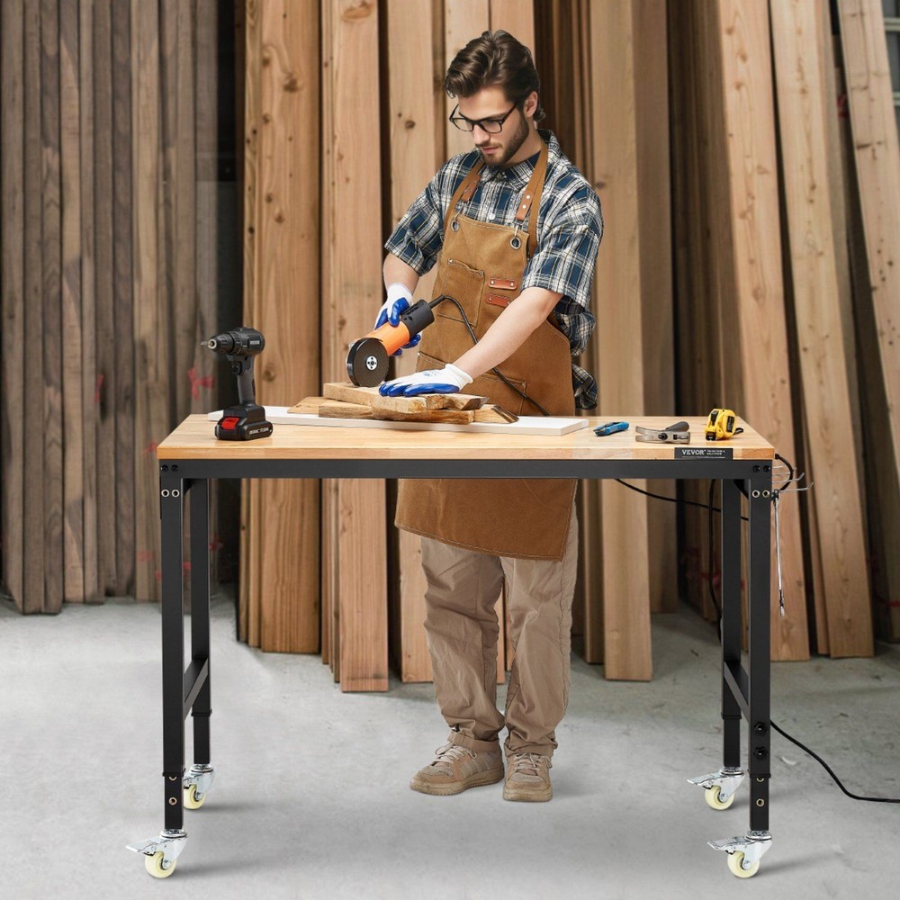 Heavy Gauge 48in Workbench 2000lb Load with Electrical Outlet