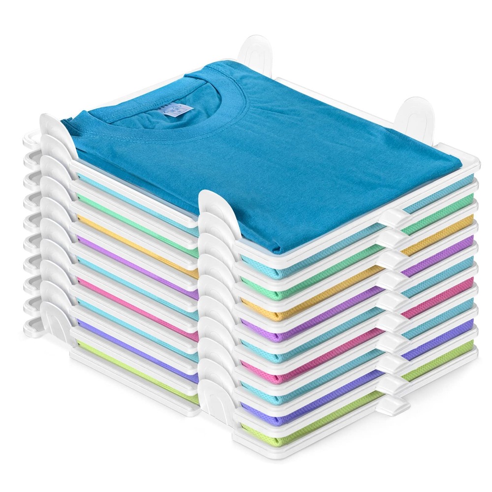 TShirt Organizer for Clothes Storage Stackable Closet Organizer with Easy Acc...