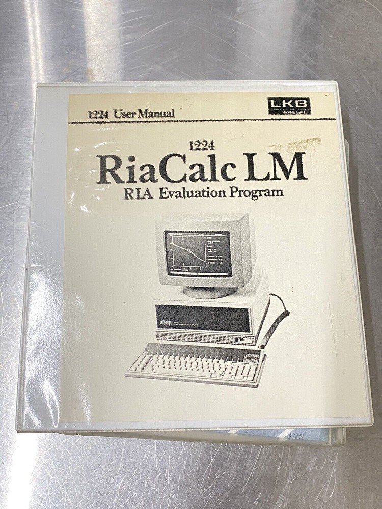 LKB 1224 RiaCalc LM Gamma Counter Computer Program - Users Guide / Manual