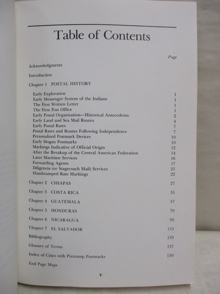Central America Postal History & Listing of Prephilatelic Postmarks Leo J Harris