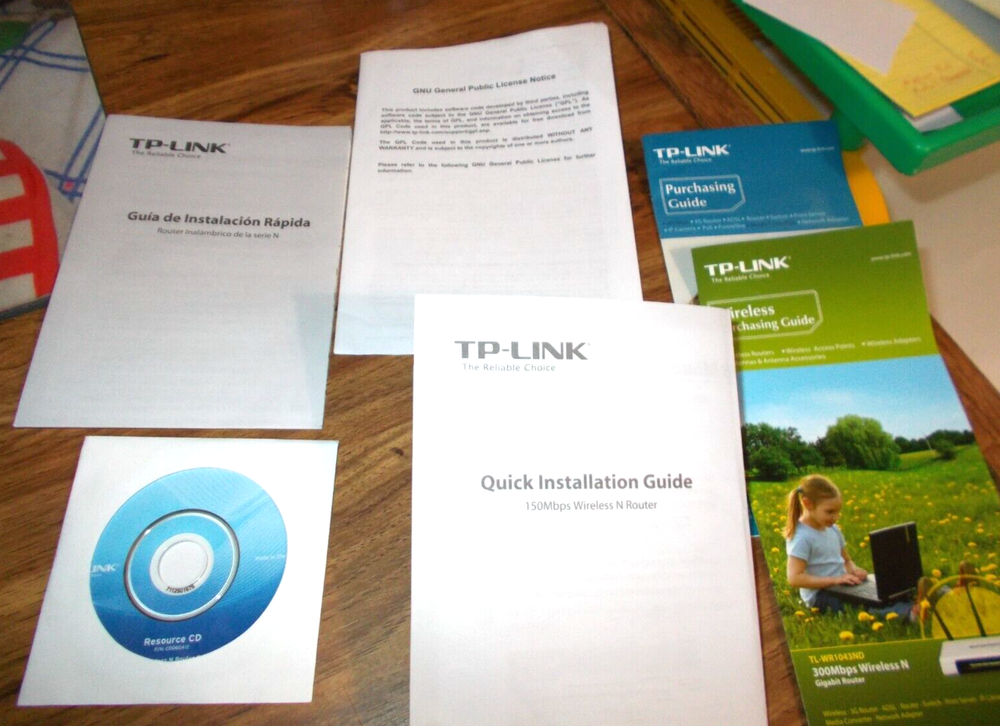 TP - LINK RESOURCE CD - #CD060A12 FOR WIRELESS N ROUTER ONLY + QUICK INST. GUIDE
