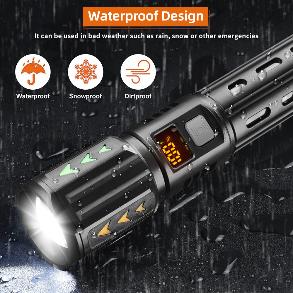 2 Pack LED Super Bright Flashlight Torch Tactical Lamp Zoomable 3 Modes Camping