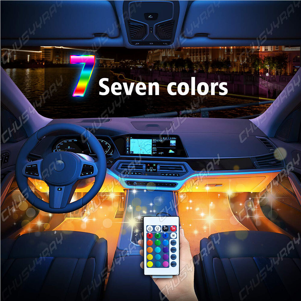 Car Accessories LED Strip Light Remote Control Interior Light Multicolor Light #