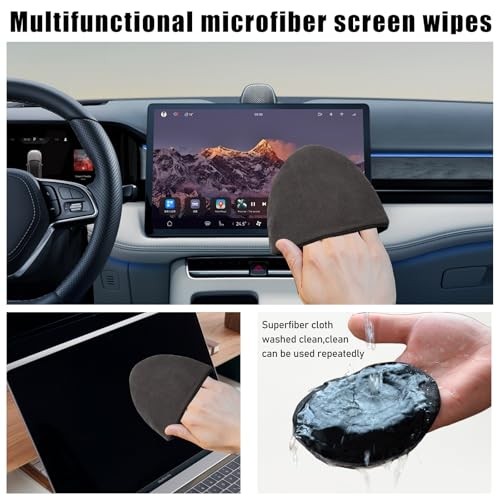 Car Screen Cleaner, 4.72×3.93" Triangle Microfiber Auto Screen Triangle,1Pcs