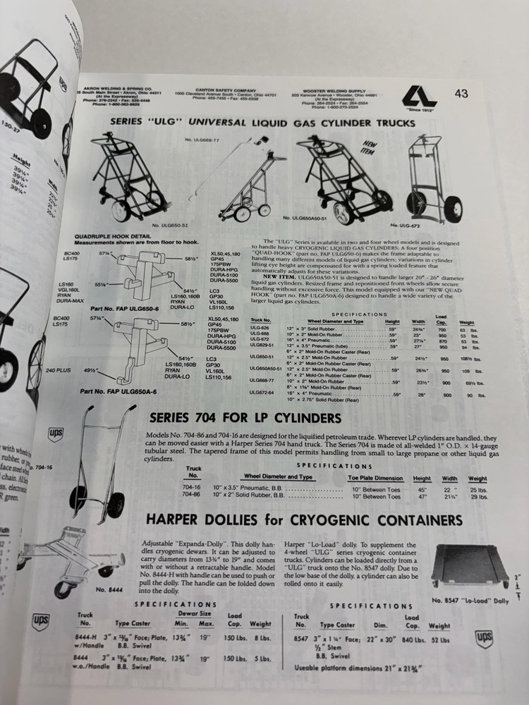 Akron Welding & Spring Co. Ohio Welding Construction Ephemera Book Order Guide
