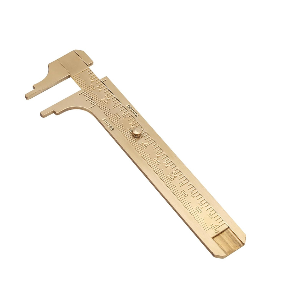 Vernier Caliper, Double Scale Brass Micrometer Sliding, 100Mm