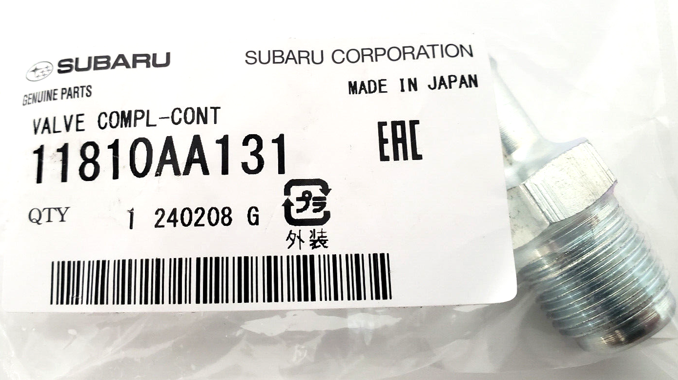 OEM Subaru PCV Valve 11810AA131 (BRZ Crosstrek Forester Impreza Legacy Outback)