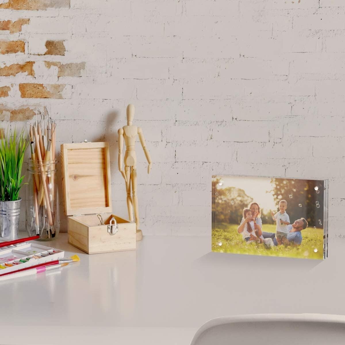 6 Pack Acrylic Picture Photo Frame Magnetic 4x6 Clear Free standing 4x6“