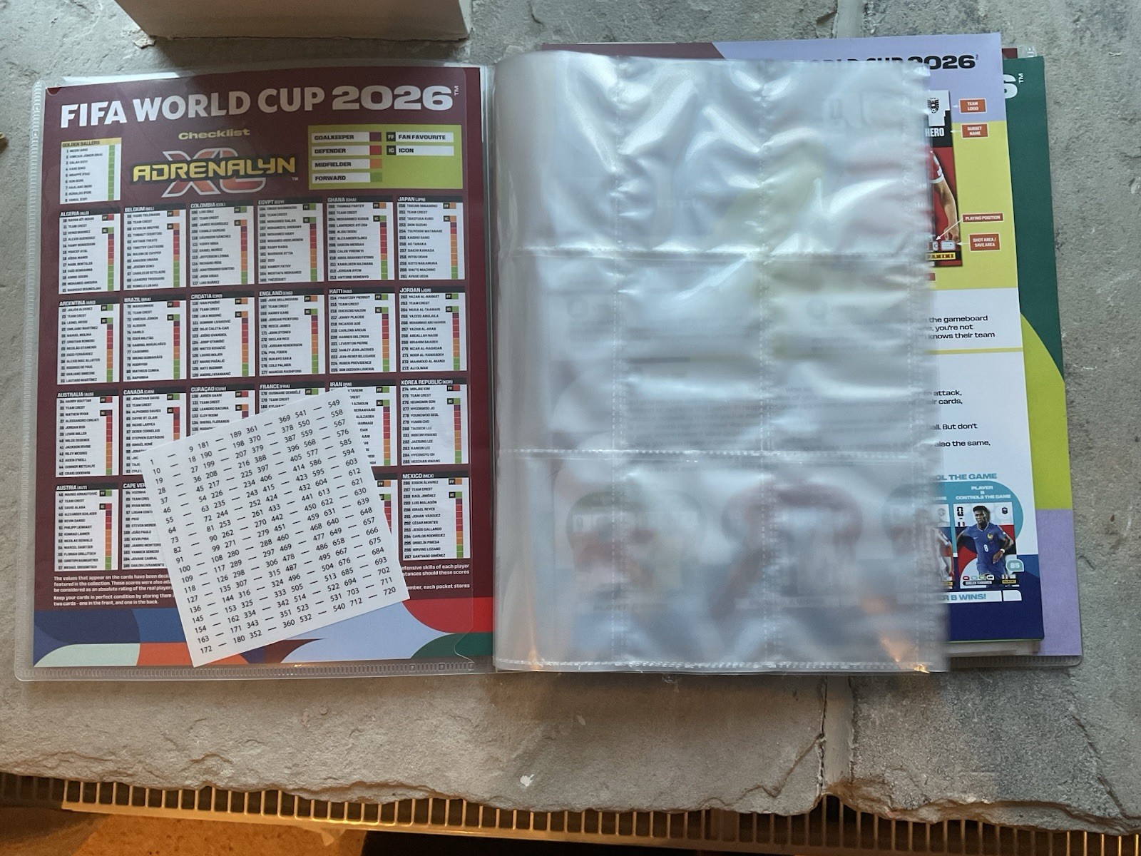 Panini World Cup 2026 Adrenalyn XL Binder ONLY Unsealed No Cards .