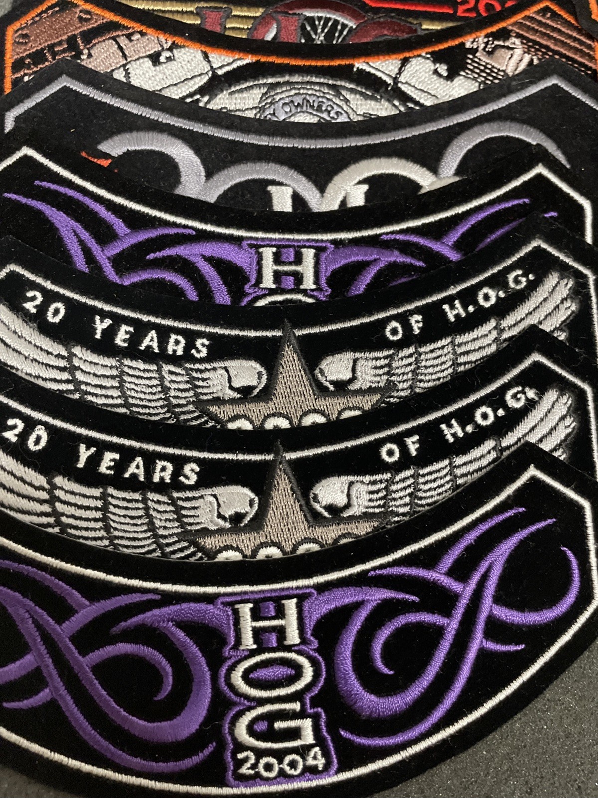 13 Harley Davidson Patch Lot HOG 2000, 01, 03, 04, 06, 05, 07, 08, 011 Patches