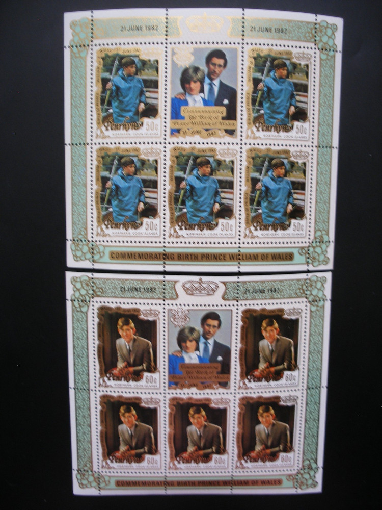 Cook Islands 1982- Six Different Mini Sheets MNH, Extra Fine