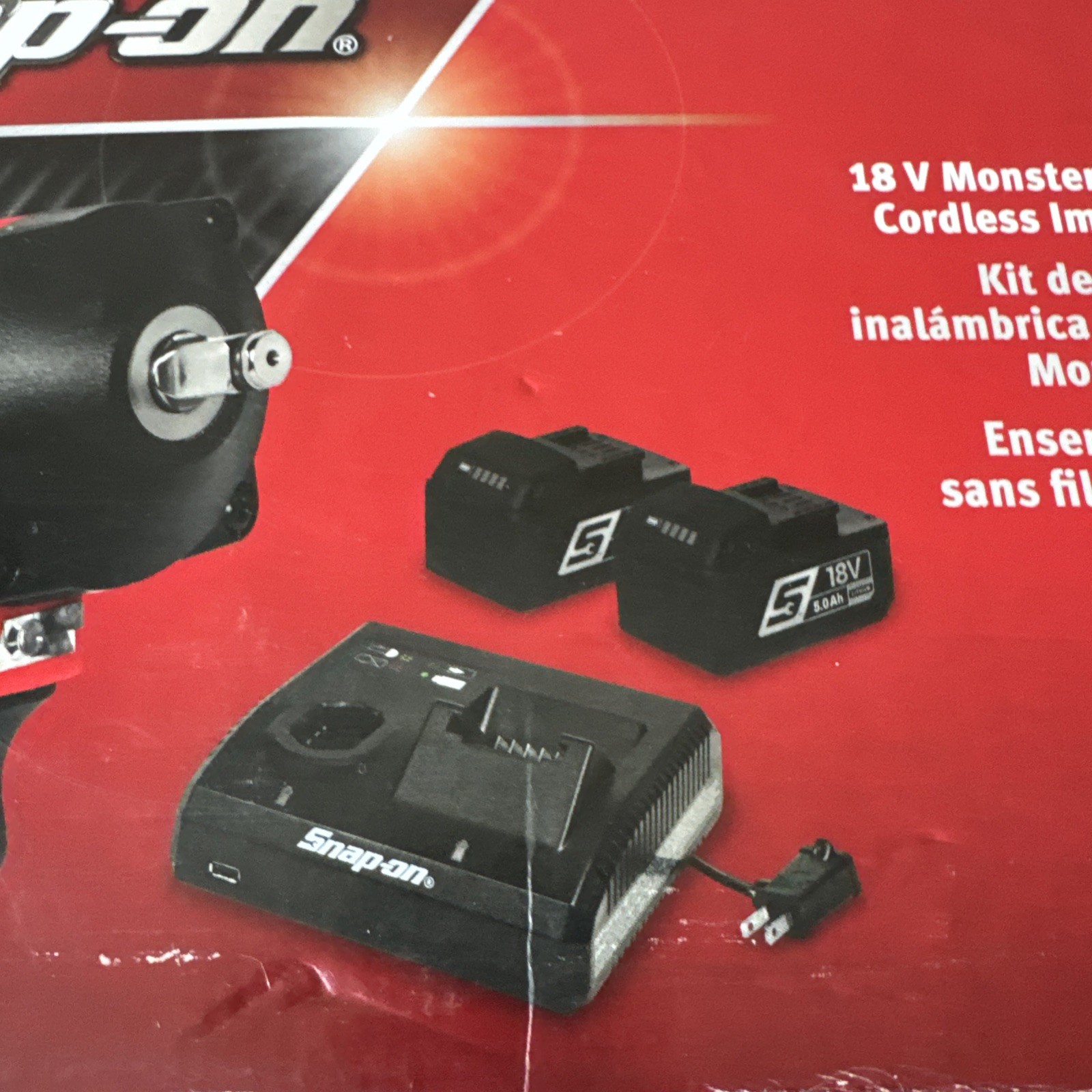 Snap On NEW 3/8 18V Stubby Monsterlithium Cordless Impact + Batteries CT9038K2