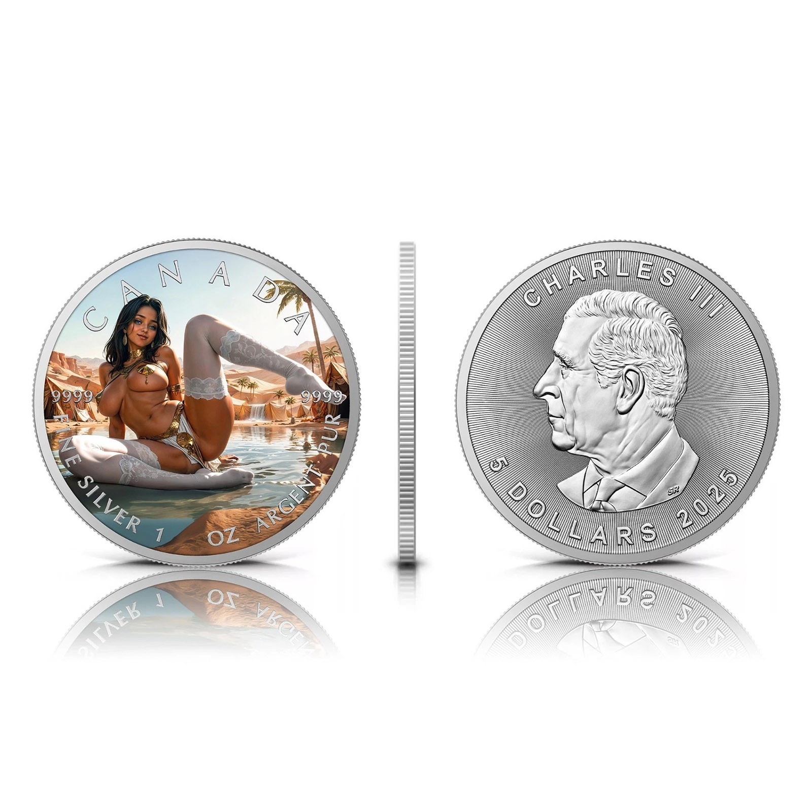 Canada 2025 Oasis Relaxing Temptation Naughty Sexy Girl Silver-Plated Coin
