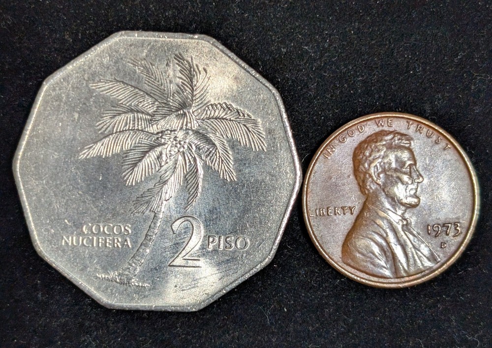 1984 Philippines 2 Piso Circulated KM# 244
