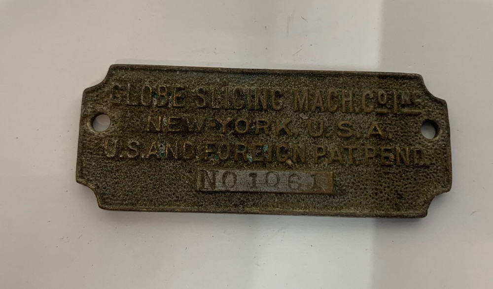 globe slicing machine plaque emblem Decal