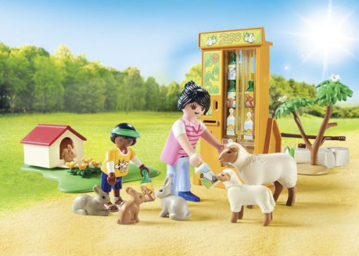 PLAYMOBIL Petting Zoo 71191 - 63-Piece Animal Play Set for Kids 4-10