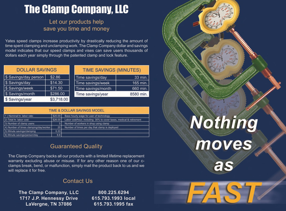 Yates Speed Clamp, All Sizes and Materials