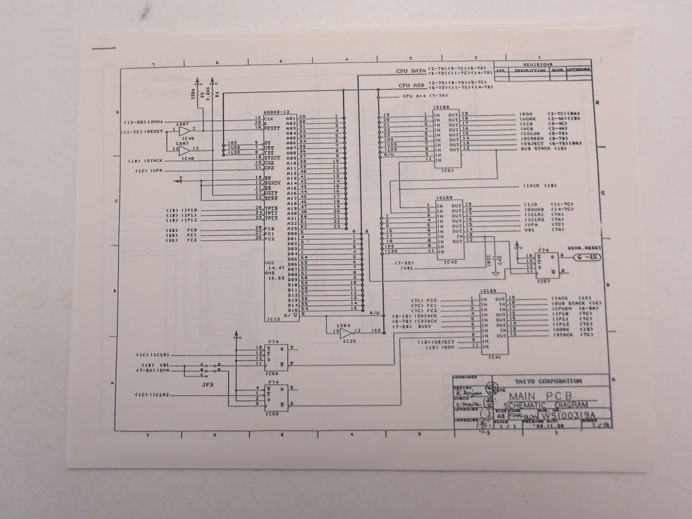 Taito: Final Blow - Schematics